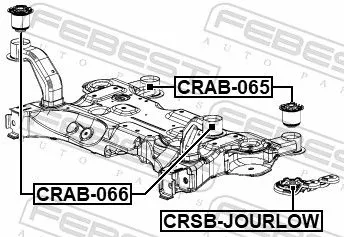 FEBEST Bushing, axle beam (CRAB-065)