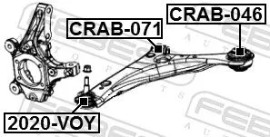 FEBEST Mounting, control/trailing arm (CRAB-071)