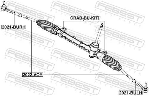 FEBEST Mounting, steering gear (CRAB-BU-KIT)