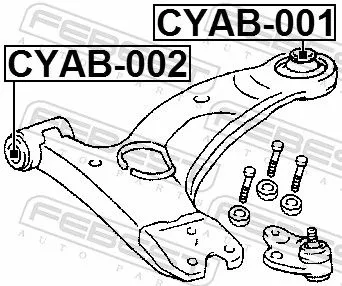 FEBEST Mounting, control/trailing arm (CYAB-001)