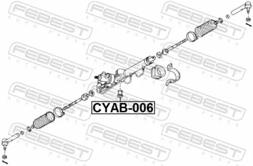 FEBEST Mounting, steering gear (CYAB-006)