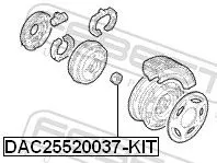 FEBEST Wheel Bearing Kit (DAC25520037-KIT)