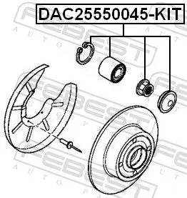 FEBEST Wheel Bearing Kit (DAC25550045-KIT)
