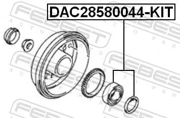 FEBEST Wheel Bearing Kit (DAC28580044-KIT)