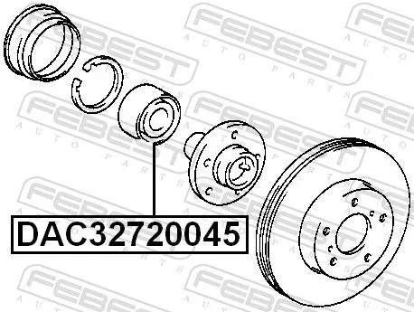 FEBEST Wheel Bearing (DAC32720045)
