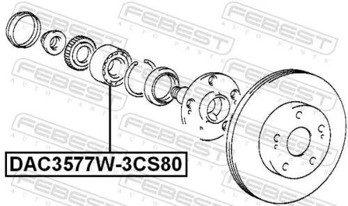 FEBEST Wheel Bearing (DAC3577W-3CS80)