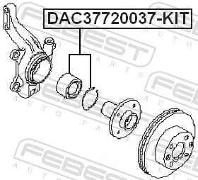 FEBEST Wheel Bearing Kit (DAC37720037-KIT)
