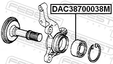 FEBEST Wheel Bearing (DAC38700038M)