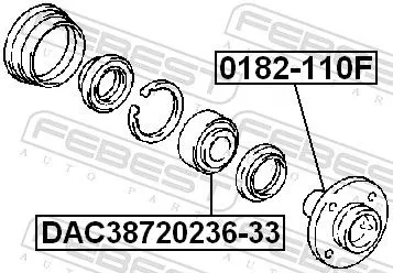 FEBEST Wheel Bearing (DAC38720236-33)
