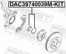 FEBEST Wheel Bearing Kit (DAC39740039M-KIT)