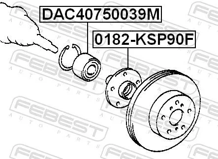 FEBEST Wheel Bearing (DAC40750039M)
