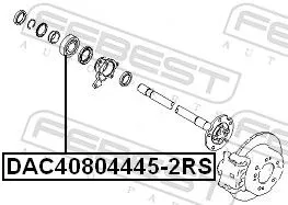 FEBEST Wheel Bearing (DAC40804445-2RS)
