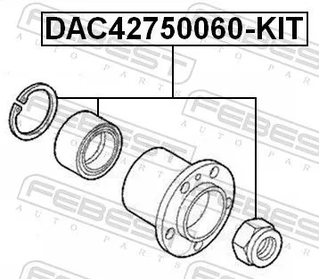 FEBEST Wheel Bearing Kit (DAC42750060-KIT)