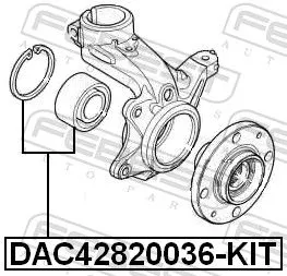 FEBEST Wheel Bearing Kit (DAC42820036-KIT)