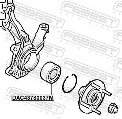 FEBEST Wheel Bearing (DAC43780037M)