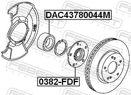 FEBEST Wheel Bearing (DAC43780044M)