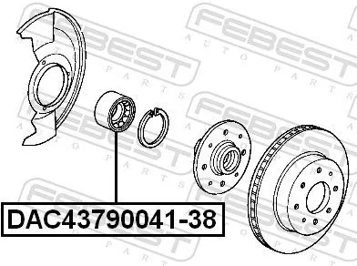 FEBEST Wheel Bearing (DAC43790041-38)