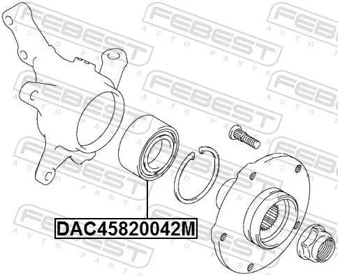 FEBEST Wheel Bearing (DAC45820042M)