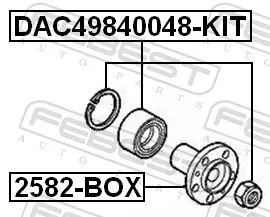 FEBEST Wheel Bearing Kit (DAC49840048-KIT)