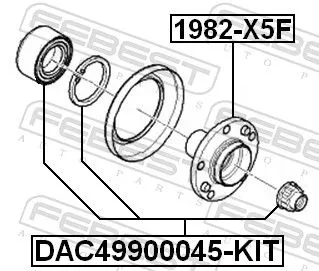 FEBEST Wheel Bearing (DAC49900045-KIT)