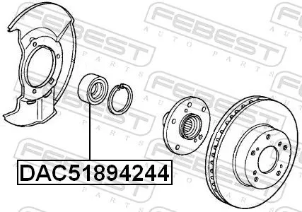 FEBEST Wheel Bearing (DAC51894244)