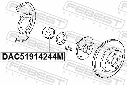 FEBEST Wheel Bearing (DAC51914244M)