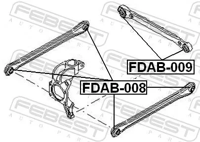 FEBEST Mounting, control/trailing arm (FDAB-009)