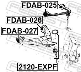 FEBEST Mounting, control/trailing arm (FDAB-026)