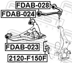 FEBEST Mounting, control/trailing arm (FDAB-028)