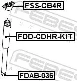 FEBEST Bush, shock absorber (FDAB-036)