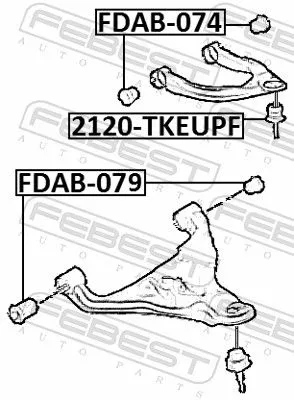 FEBEST Mounting, control/trailing arm (FDAB-074)