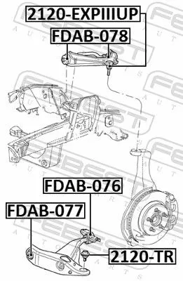 FEBEST Mounting, control/trailing arm (FDAB-077)