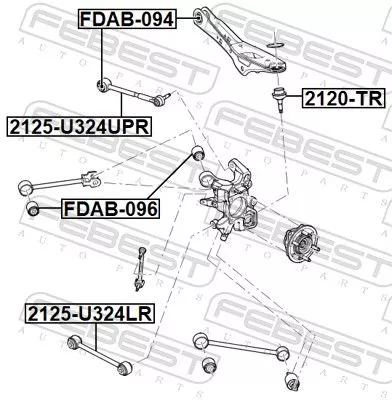 FEBEST Mounting, control/trailing arm (FDAB-094)