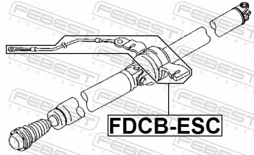 FEBEST Bearing, propshaft centre bearing (FDCB-ESC)