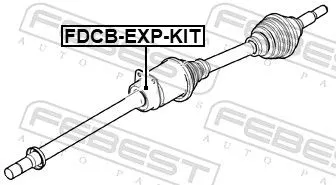 FEBEST Bearing, drive shaft (FDCB-EXP-KIT)