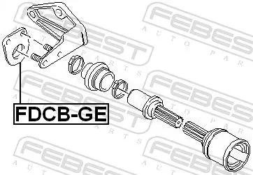 FEBEST Bearing, drive shaft (FDCB-GE)