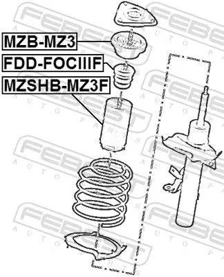FEBEST Rubber Buffer, suspension (FDD-FOCIIIF)