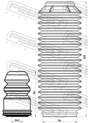 FEBEST Dust Cover Kit, shock absorber (FDSHB-TRVIF-KIT)