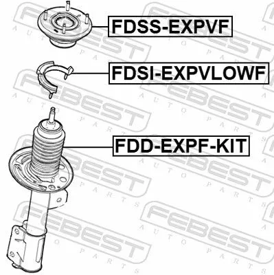 FEBEST Suspension Strut Support Mount (FDSS-EXPVF)