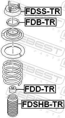 FEBEST Suspension Strut Support Mount (FDSS-TR)