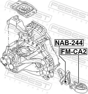 FEBEST Mounting, manual transmission (FM-CA2)