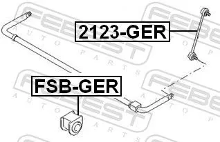 FEBEST Mounting, stabiliser bar (FSB-GER)