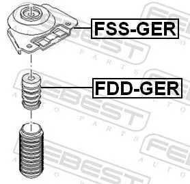 FEBEST Suspension Strut Support Mount (FSS-GER)
