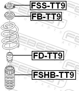 FEBEST Suspension Strut Support Mount (FSS-TT9)