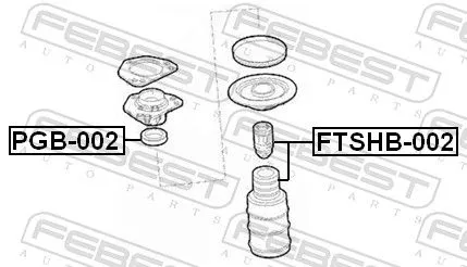 FEBEST Protective Cap/Bellow, shock absorber (FTSHB-002)