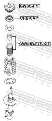 FEBEST Suspension Strut Support Mount (GWSS-F7F)