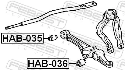 FEBEST Mounting, control/trailing arm (HAB-036)