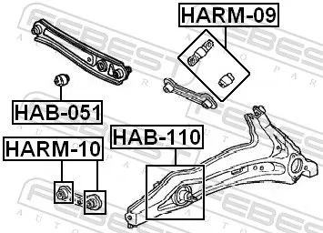 FEBEST Mounting, control/trailing arm (HAB-051)