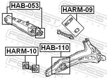 FEBEST Mounting, control/trailing arm (HAB-053)