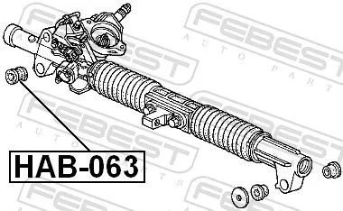 FEBEST Mounting, steering gear (HAB-063)